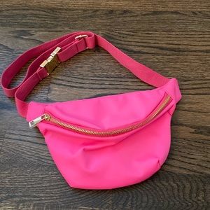 Hot pink belt bag